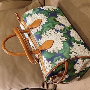 Dooney & Bourke Green Blue Dillan Leather Satchel